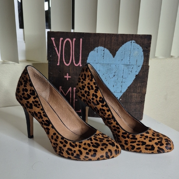 Corso Como Brown and Black High Heels with Animal Print - Picture 1 of 8